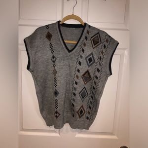 Men’s Sleeveless Sweater (V-neck)